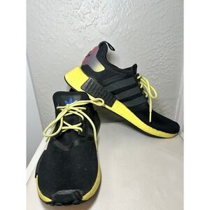 Adidas NMD R1 Running‎ Shoes Black Yellow Multicolor GY8281 Mens Size 8.5